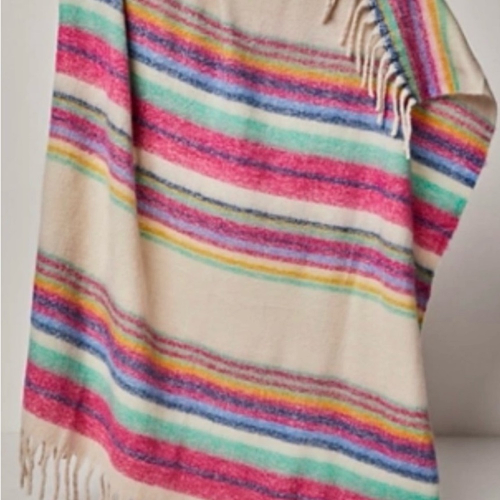 Colorful Striped Free People Blanket